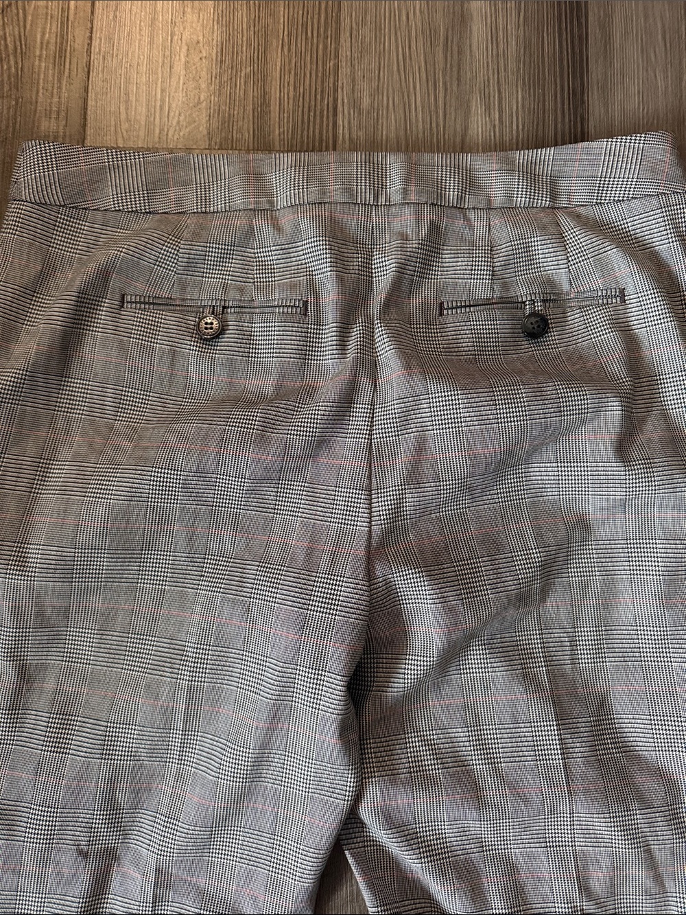 Talbots 12 dress pants womens black white red plaid houndstooth work wear - Picture 9 of 10